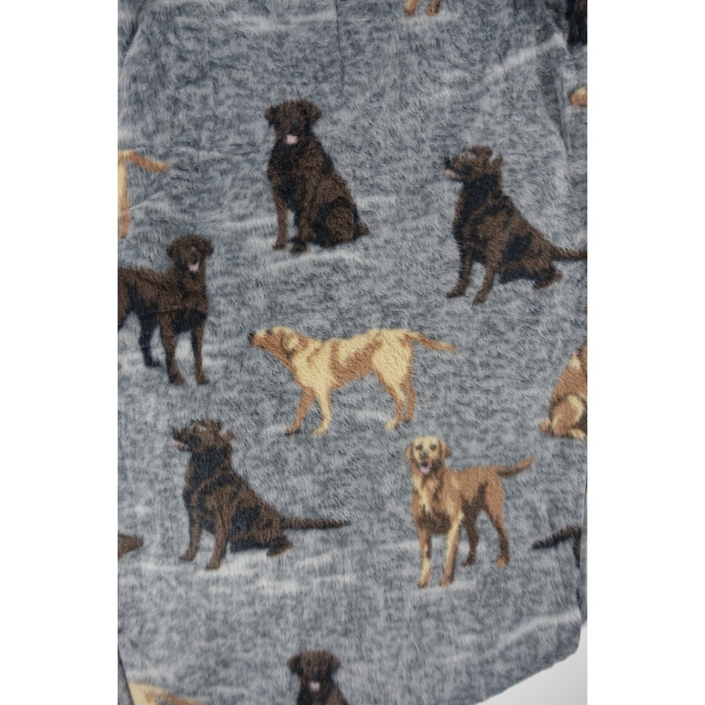 Cuddl Duds Sleep Pants Men 4XB Labradors Dogs Microfleece Cozy Pajama Gray - Picture 4 of 6